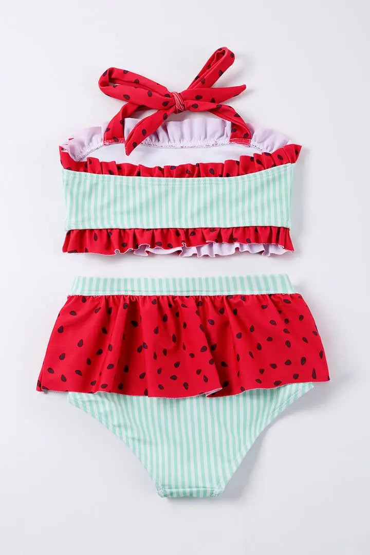 Watermelon Ruffle Girl Swimsuit Set – Cherry Blossom Boutique